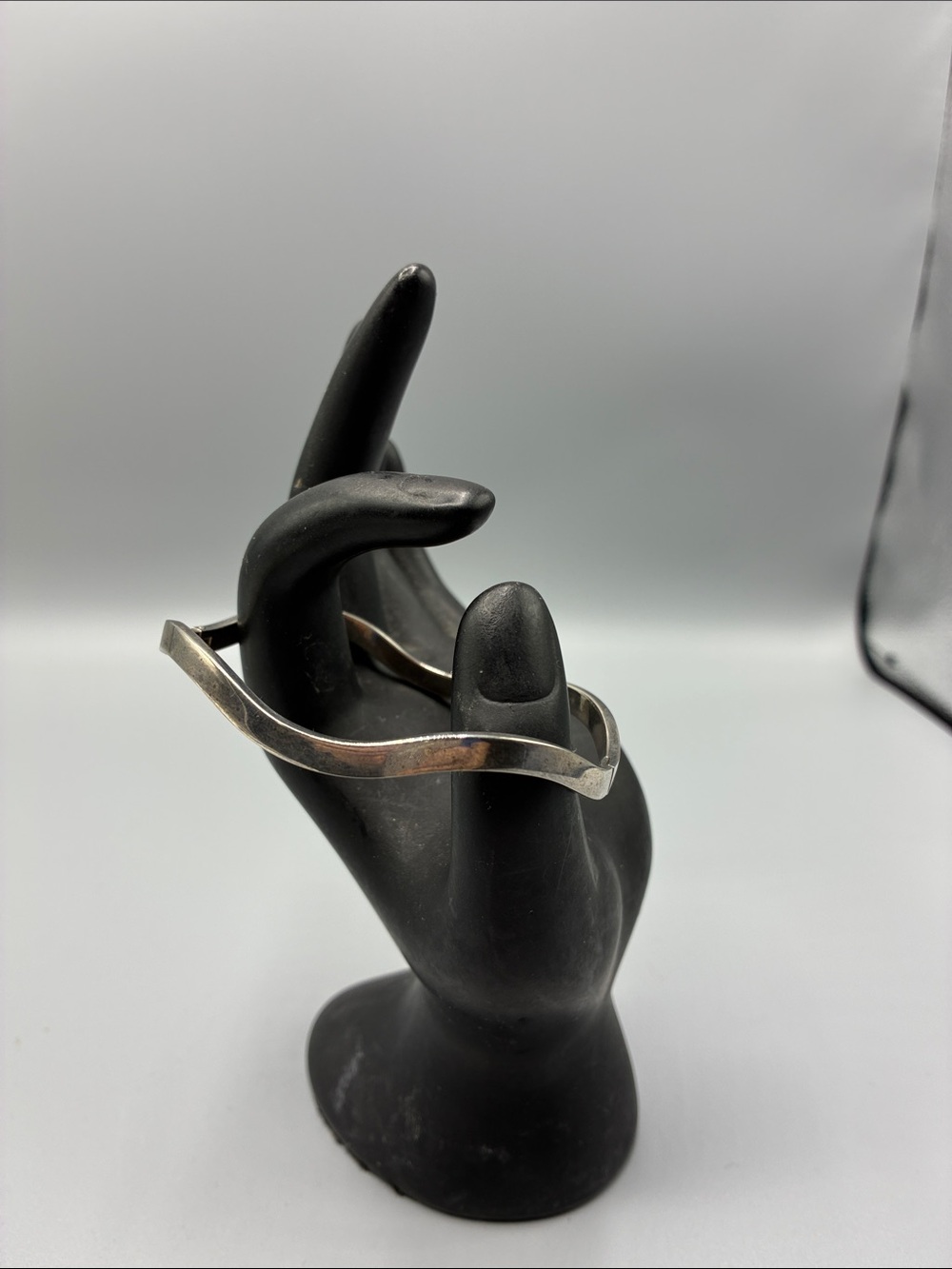 Sterling Wavy Bangle Bracelet - Silver